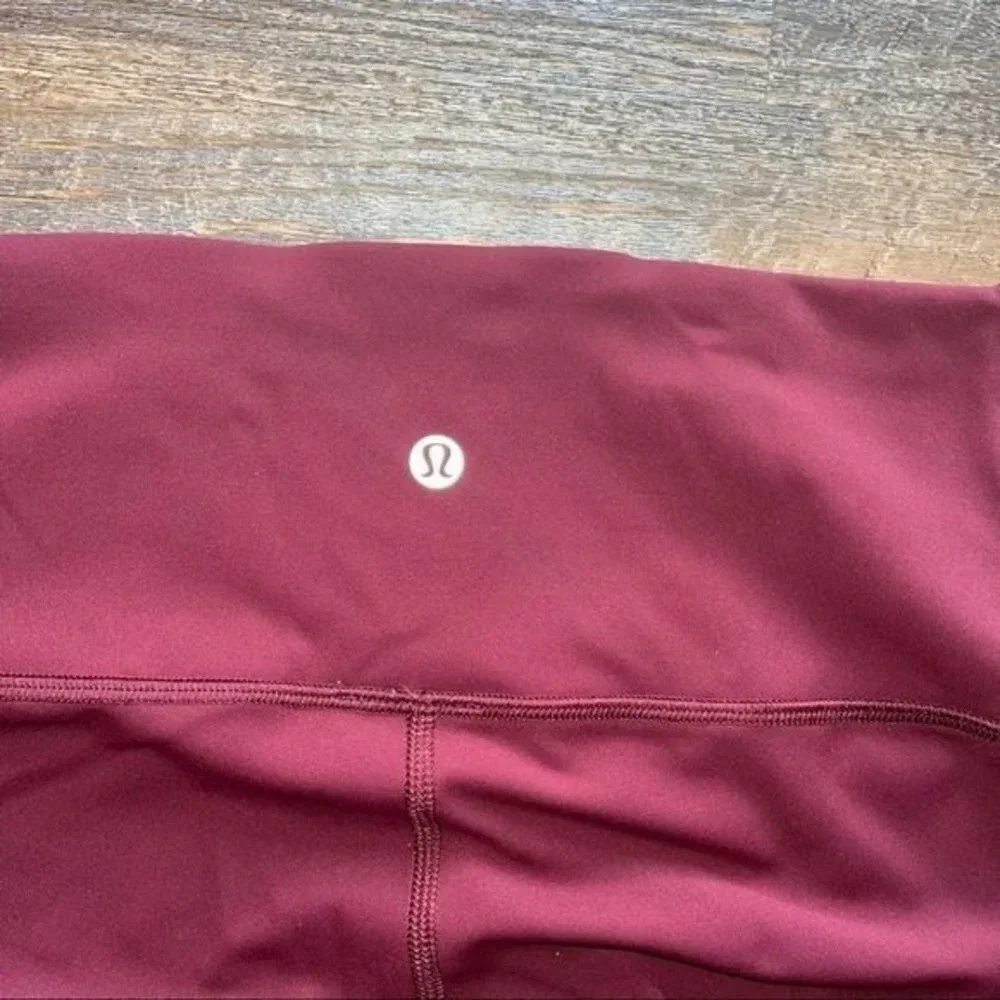 Lululemon Deep Rouge Body Con Crop Leggings 8